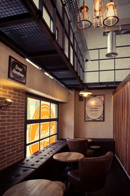 decoración y mobiliario de bar sala Marshall & Co decoración y mobiliario de bar sala Marshall & Co