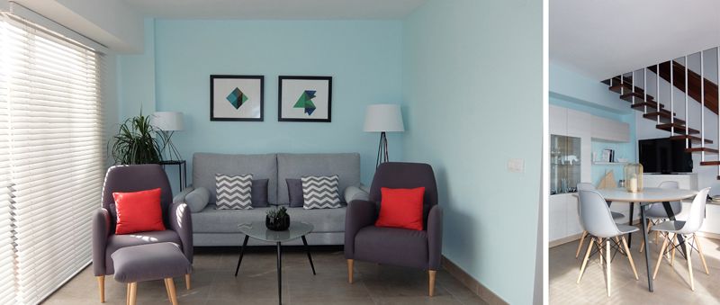 diseño de estilo mediterráneo. salon