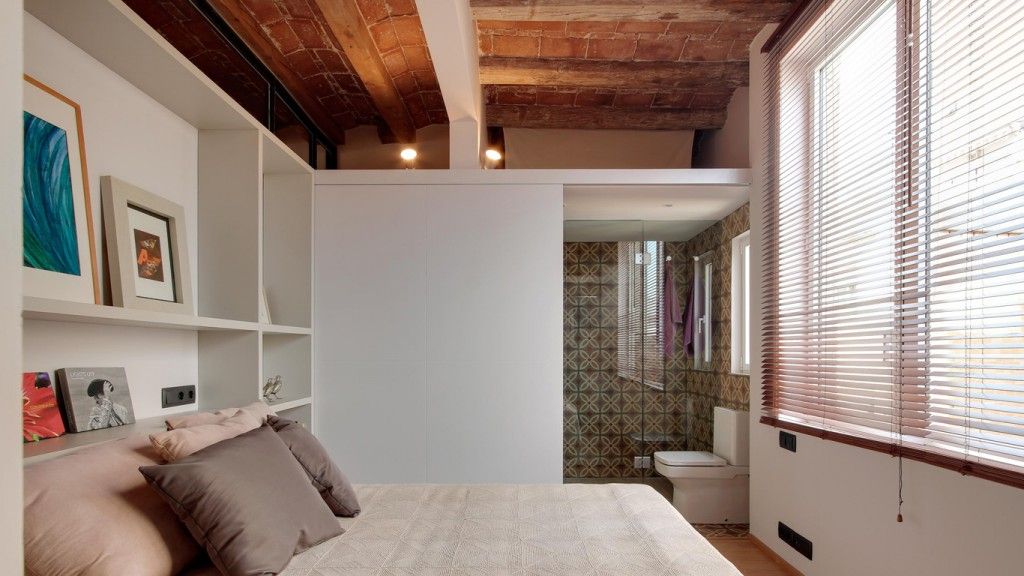 reforma de ático en Barcelona.dormitorio-baño. atic mozart reforma de ático en Barcelona.dormitorio-baño. atic mozart