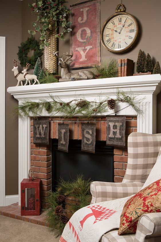chimenea de navidad. decoración de navidad chimenea de navidad. decoración de navidad