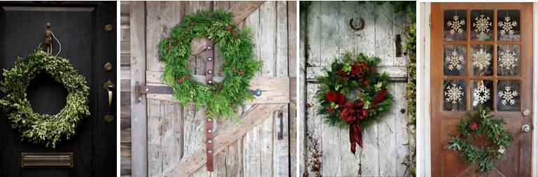 guirnalda en puerta. decoración de navidad guirnalda en puerta. decoración de navidad