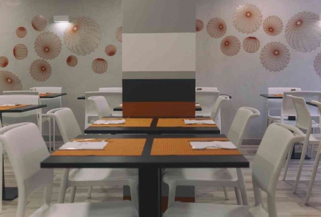 mobiliario de hotel Montecarmelo en comedor