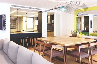 comedor de vivienda funcional y acogedora