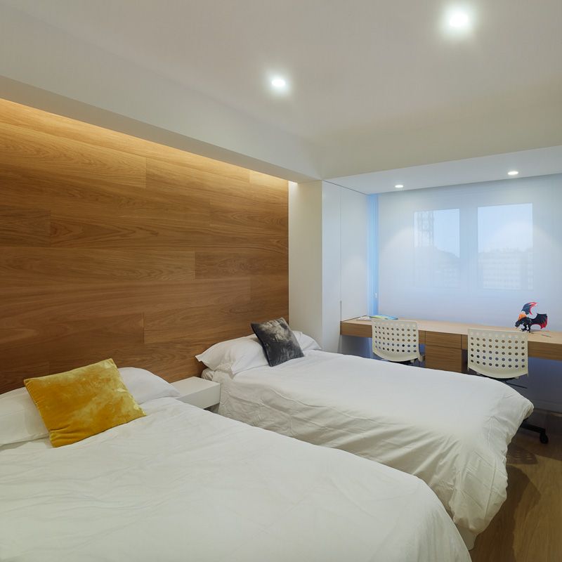 diseño de interiores de dormitorio de vivienda