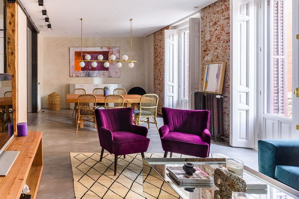 Salón comedor en reforma de un piso antiguo en Madrid Salón comedor en reforma de un piso antiguo en Madrid