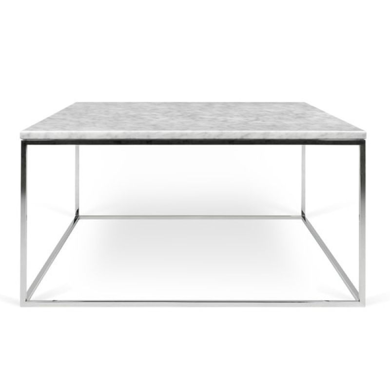 Mesa Gleam en mármol blanco de Tema Home