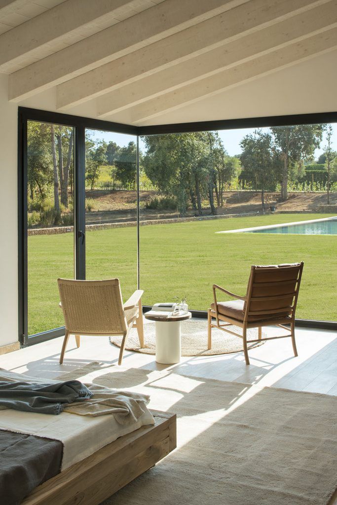 Arquitectura y diseño de cubos conectados al jardín