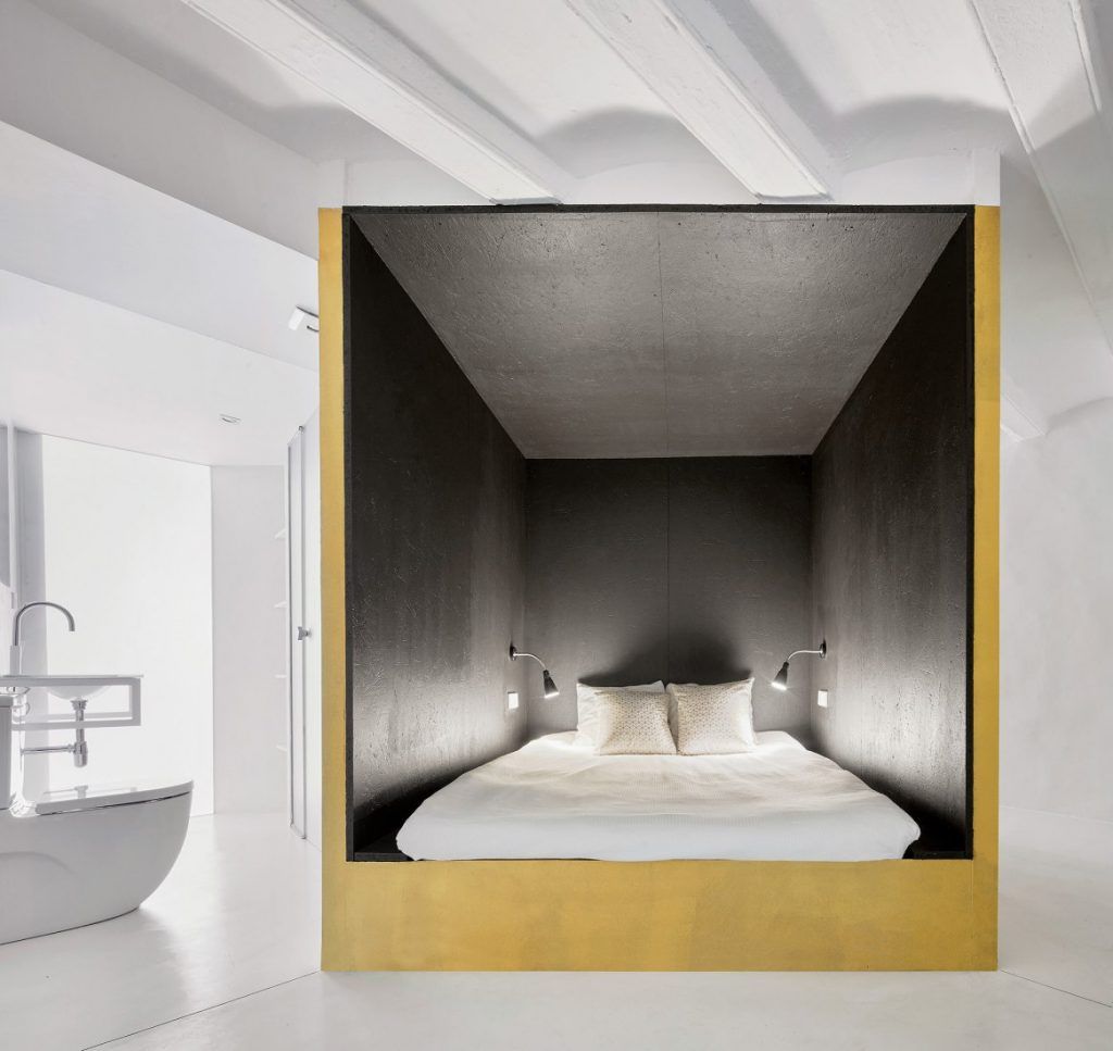 Dormitorio en un cubo en el dúplex Tibbaut Dormitorio en un cubo en el dúplex Tibbaut