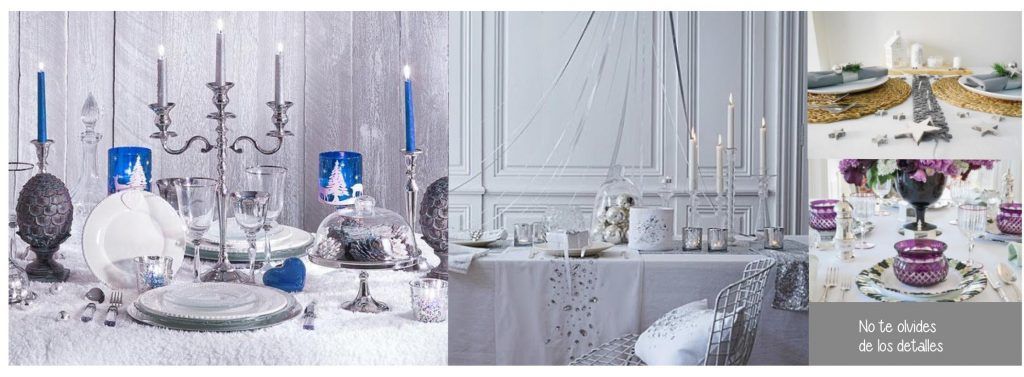 Decorar la mesa de Navidad en plata Decorar la mesa de Navidad en plata