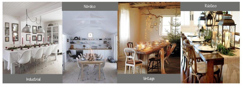 Estilos diferentes para decorar la mesa de Navidad Estilos diferentes para decorar la mesa de Navidad