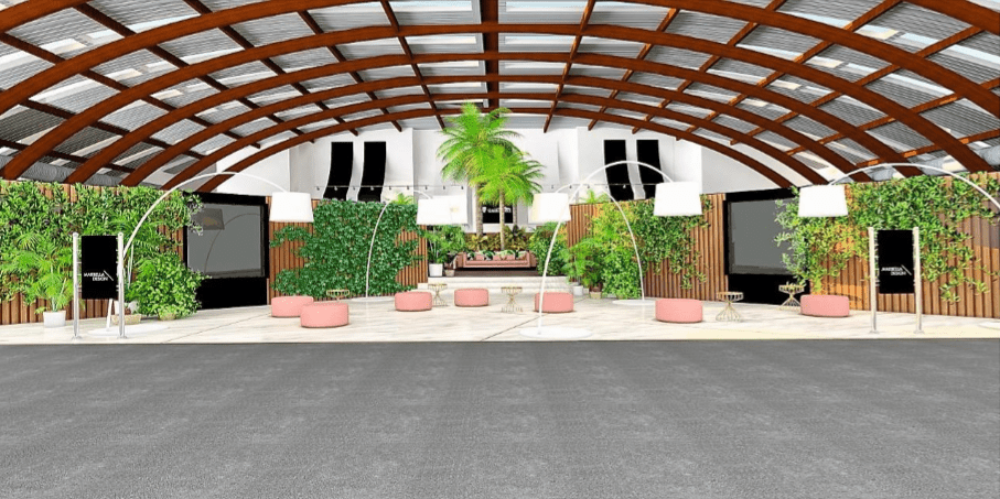 Vista interior de la zona central de Marbella Design