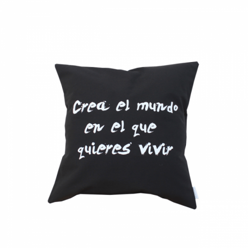 Cojín decorativo con mensaje para la cama