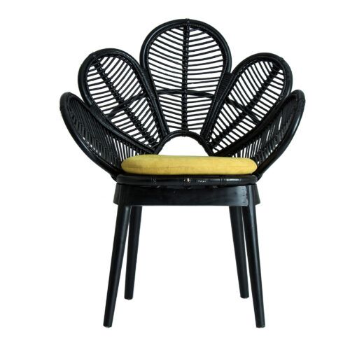 Sillón de ratán negro modelo Lluc de Vical Home