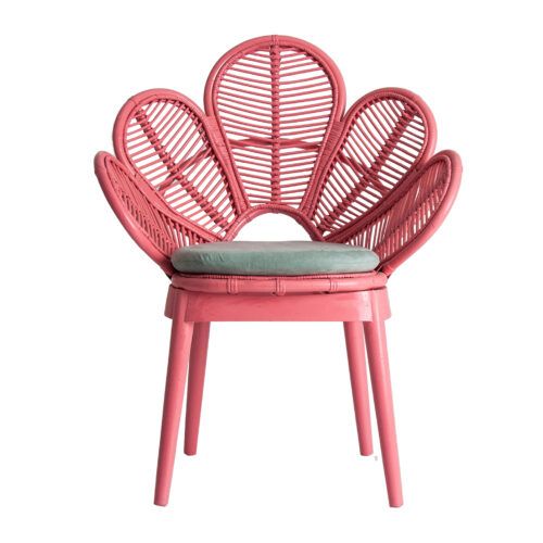 Sillón de ratán rosa de Vical Home