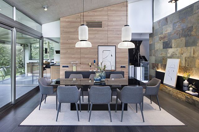 Comedor de diseño en casa de vacaciones