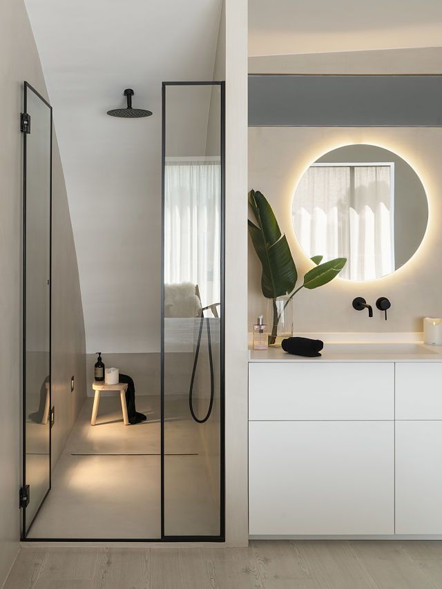 Detalle del baño integrado en dormitorio en proyecto slow deco