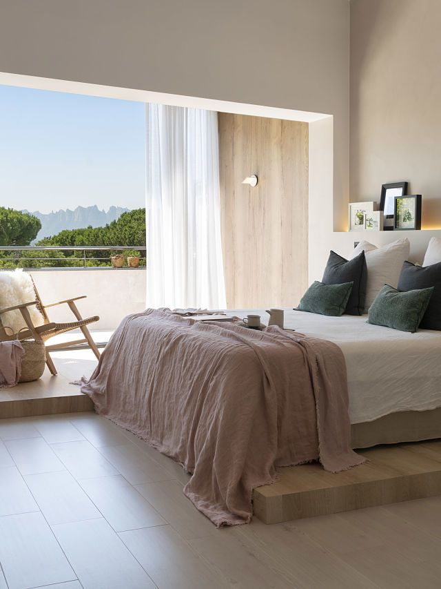 Dormitorio Slow deco del proyecto Dawn house de Susanna Cots