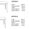 Medidas mesa CARMEN